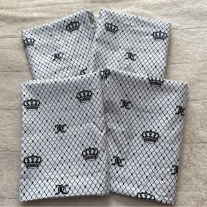 Juicy Couture Home Queen/Standard Size Pillowcases 20x30 Set of 4 White/Black
